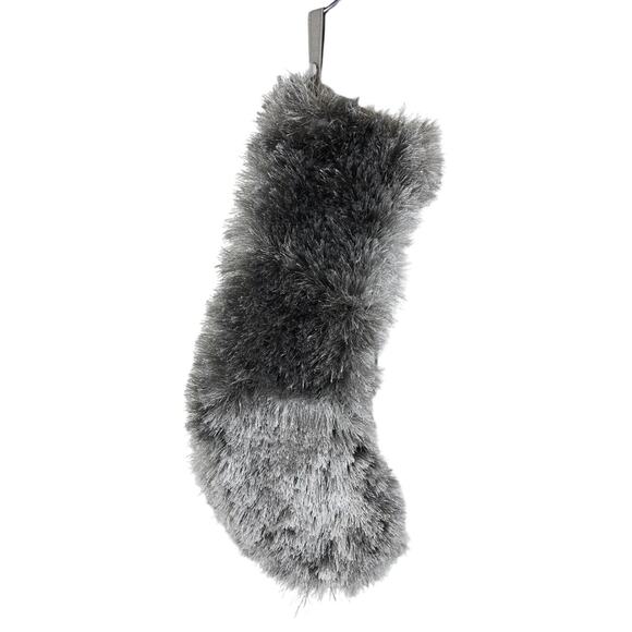 Rachel Zoe Luxury Plush Metallic Faux Fur Christmas Holiday Stocking L 22" NWT - Picture 1 of 3